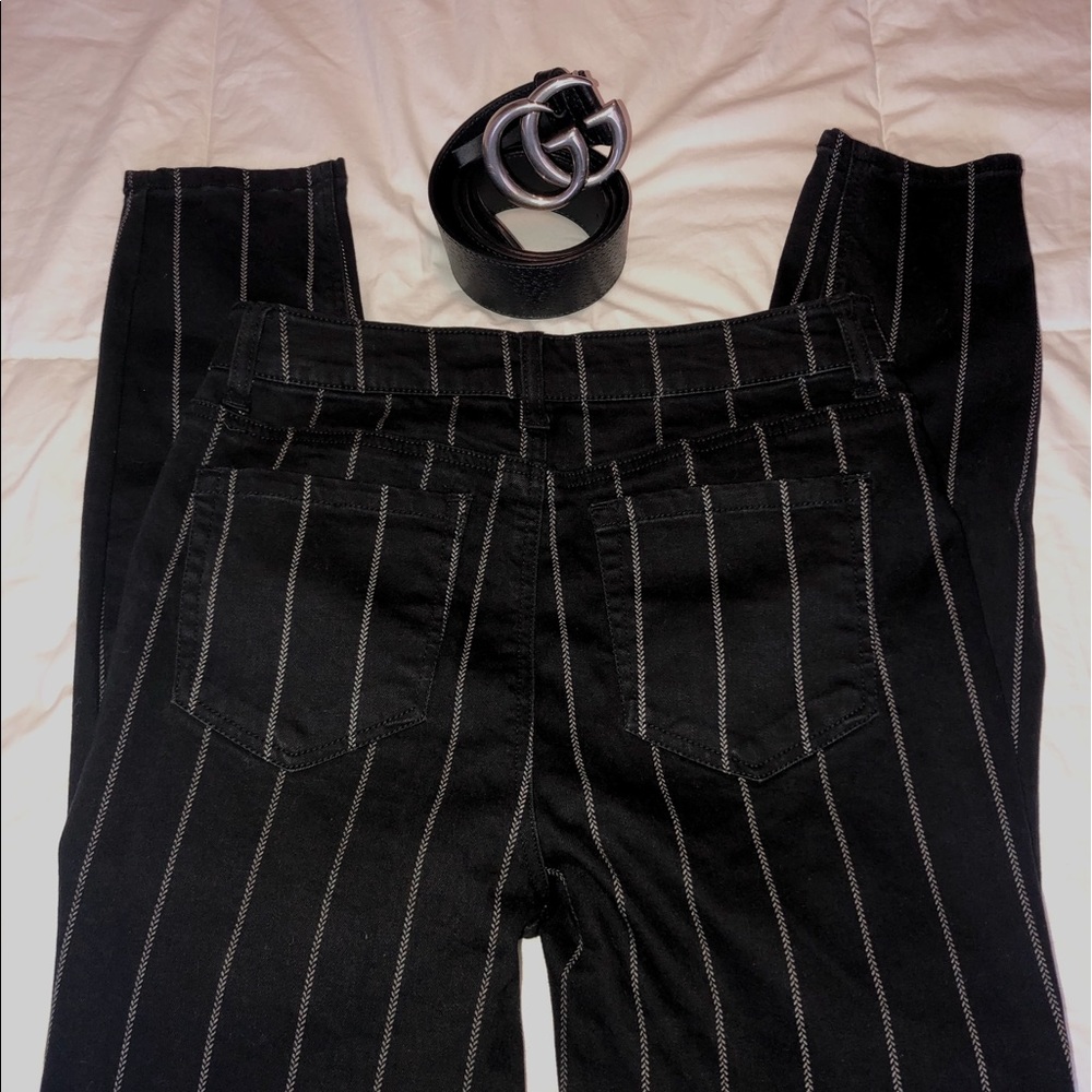 Stripe Skinny Tube Jeans
